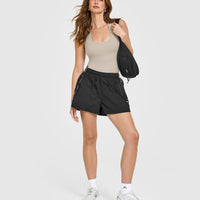 Mellow™ Rib Square Neck Mid Vest with Built in Bra Shelf | Cloud Grey