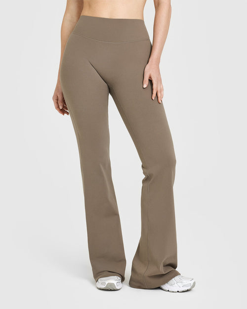 Oner Modal SoftMotion™ Flared Bottoms with White Logo | Moss Brown