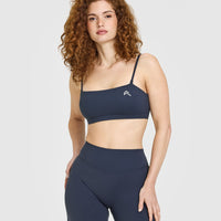 EasyLiftâ„¢ Multi Way Bandeau Bralette with White Logo | True Blue