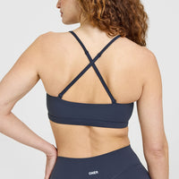 EasyLiftâ„¢ Multi Way Bandeau Bralette with White Logo | True Blue
