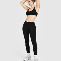 SoftMotion™ Bralette with White Logo | Black