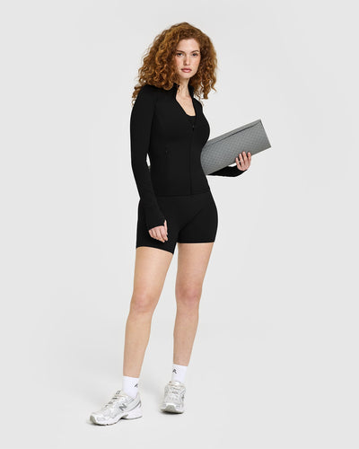 SoftMotion™ Jacket with White Logo | Black