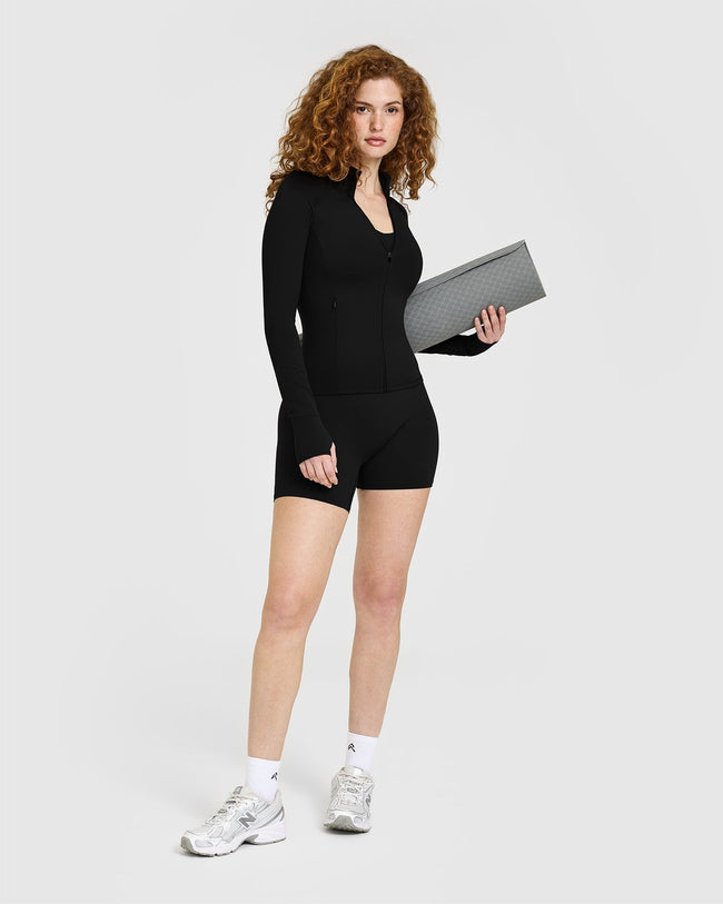 SoftMotion™ Jacket with White Logo | Black