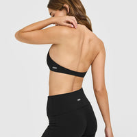 SoftMotion™ Minimal Halter Neck Bralette | Black