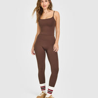 SoftMotion™ Strappy Mid Vest with Built in Bra Shelf | Espresso Brown