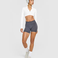 EnhanceLiftâ„¢ Seamless Crop Jacket | White