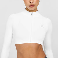 EnhanceLiftâ„¢ Seamless Crop Jacket | White