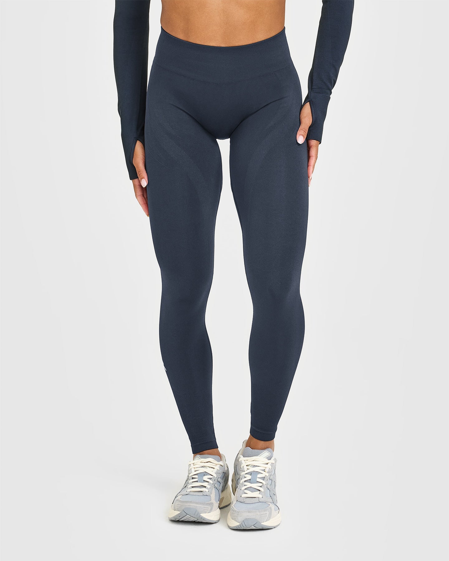 EnhanceLiftâ„¢ Seamless Leggings with White Logo | True Blue