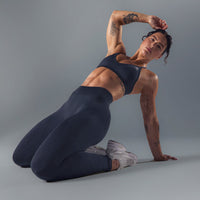 EnhanceLiftâ„¢ Seamless Leggings with White Logo | True Blue