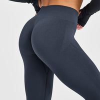EnhanceLiftâ„¢ Seamless Leggings with White Logo | True Blue