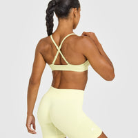 EnhanceLiftâ„¢ Seamless Strappy Sports Bra | Pastel Yellow