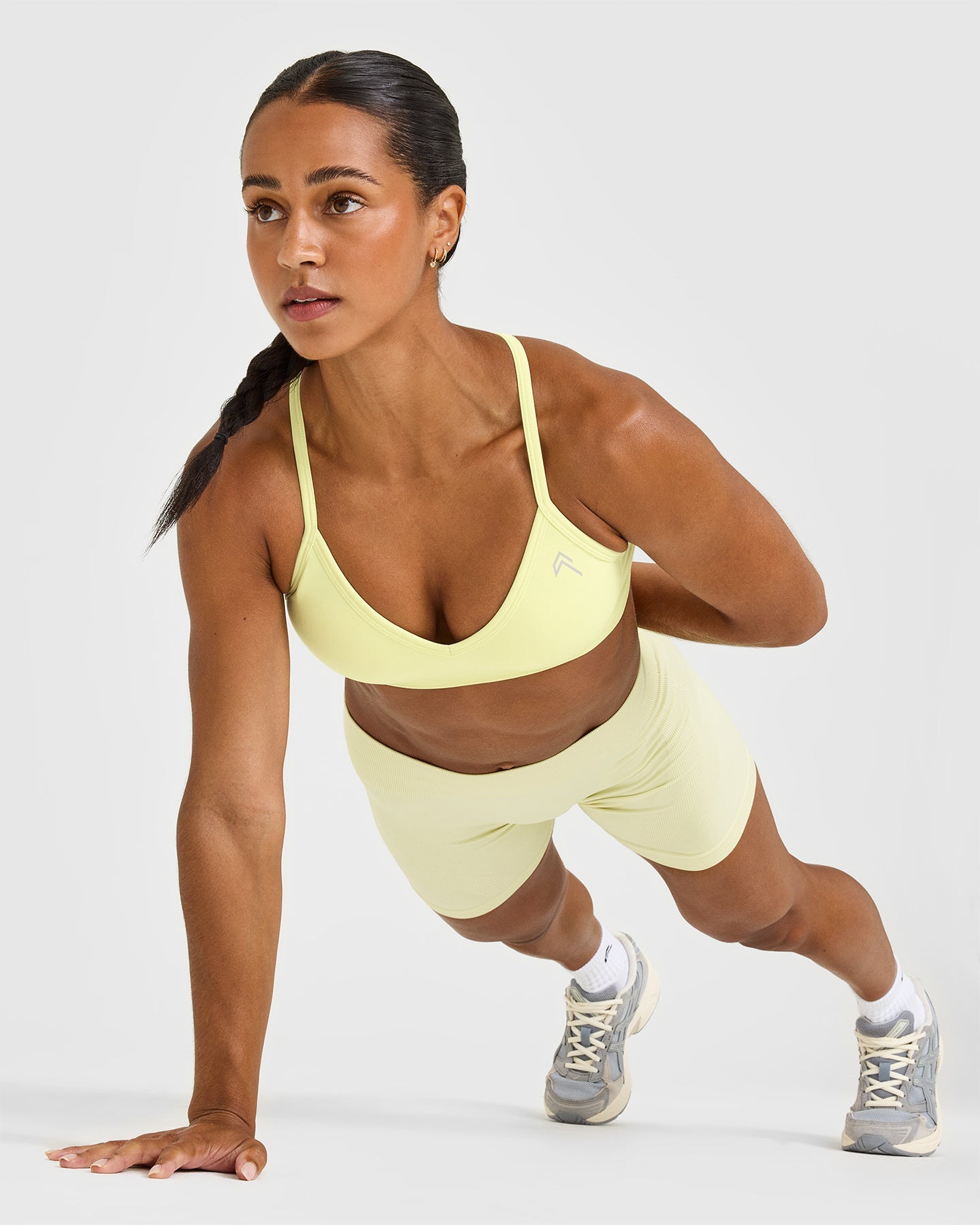 EnhanceLiftâ„¢ Seamless Strappy Sports Bra | Pastel Yellow