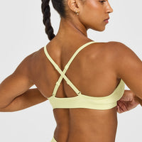 EnhanceLiftâ„¢ Seamless Strappy Sports Bra | Pastel Yellow