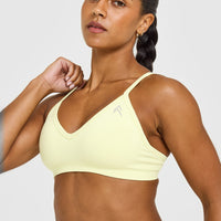 EnhanceLiftâ„¢ Seamless Strappy Sports Bra | Pastel Yellow