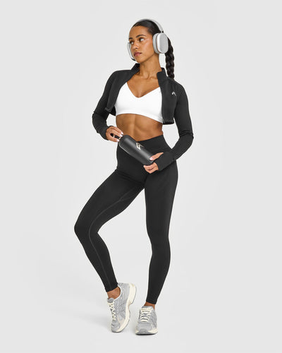 EnhanceLiftâ„¢ Seamless Strappy Sports Bra | White
