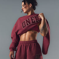 Foundations Oversized Oner 25 Sweatshirt | Burnt Maroon