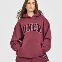 Foundations Oversized Oner 25 Hoodie | Burnt Maroon
