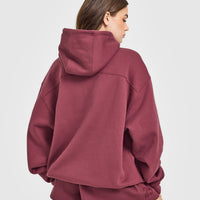 Foundations Oversized Oner 25 Hoodie | Burnt Maroon