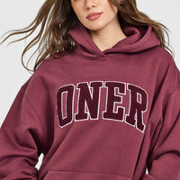 Foundations Oversized Oner 25 Hoodie | Burnt Maroon