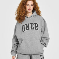 Foundations Oversized Oner 25 Hoodie | Charcoal Marl