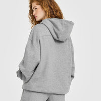 Foundations Oversized Oner 25 Hoodie | Charcoal Marl