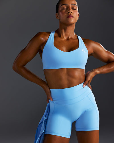 EasyLiftâ„¢ Cross Back Sports Bra | Arctic Blue