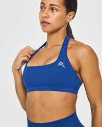 EasyLiftâ„¢ Halter Bralette with White Logo | Vintage Navy