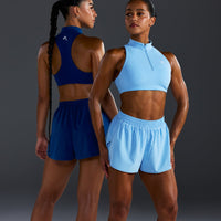 EasyLiftâ„¢ Zip High Neck Sports Bra | Arctic Blue
