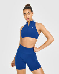 EasyLiftâ„¢ Zip High Neck Sports Bra | Vintage Navy