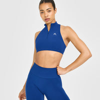 EasyLiftâ„¢ Zip High Neck Sports Bra | Vintage Navy