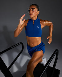 EasyLiftâ„¢ Zip High Neck Sports Bra | Vintage Navy