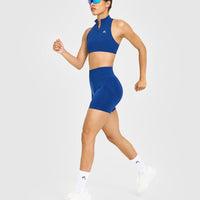 EasyLiftâ„¢ Zip High Neck Sports Bra | Vintage Navy