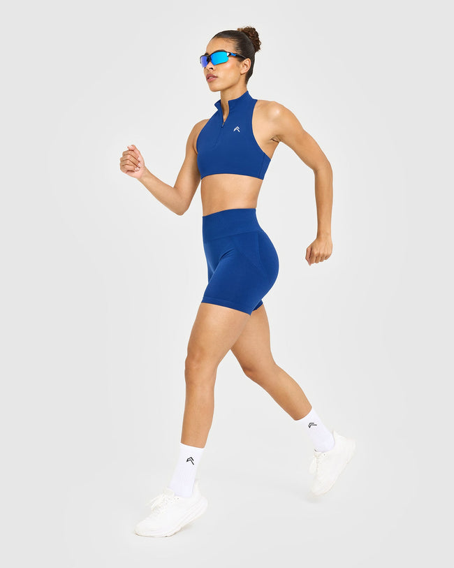 EasyLiftâ„¢ Zip High Neck Sports Bra | Vintage Navy