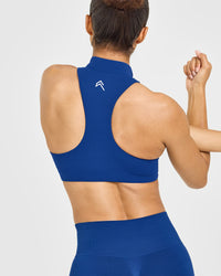 EasyLiftâ„¢ Zip High Neck Sports Bra | Vintage Navy
