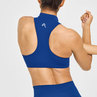 EasyLiftâ„¢ Zip High Neck Sports Bra | Vintage Navy