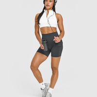 EasyLiftâ„¢ Zip High Neck Sports Bra | White