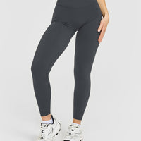 Unified Wrap Leggings White Logo | Coal