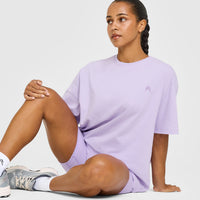 Classic Oversized Lightweight T-Shirt | Lavender Purple