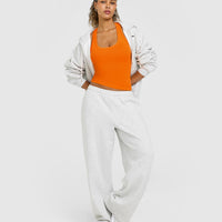 Cotton Fitted Vest | Flame Orange
