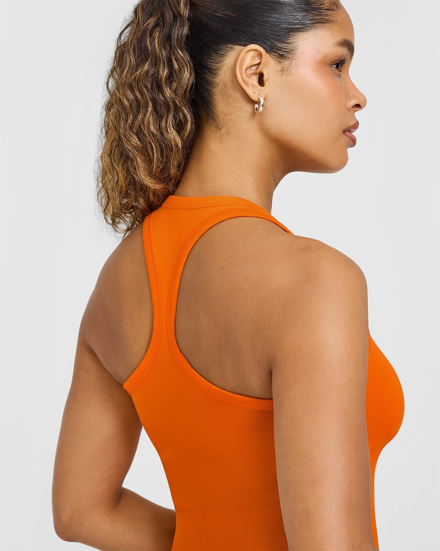Cotton Fitted Vest | Flame Orange