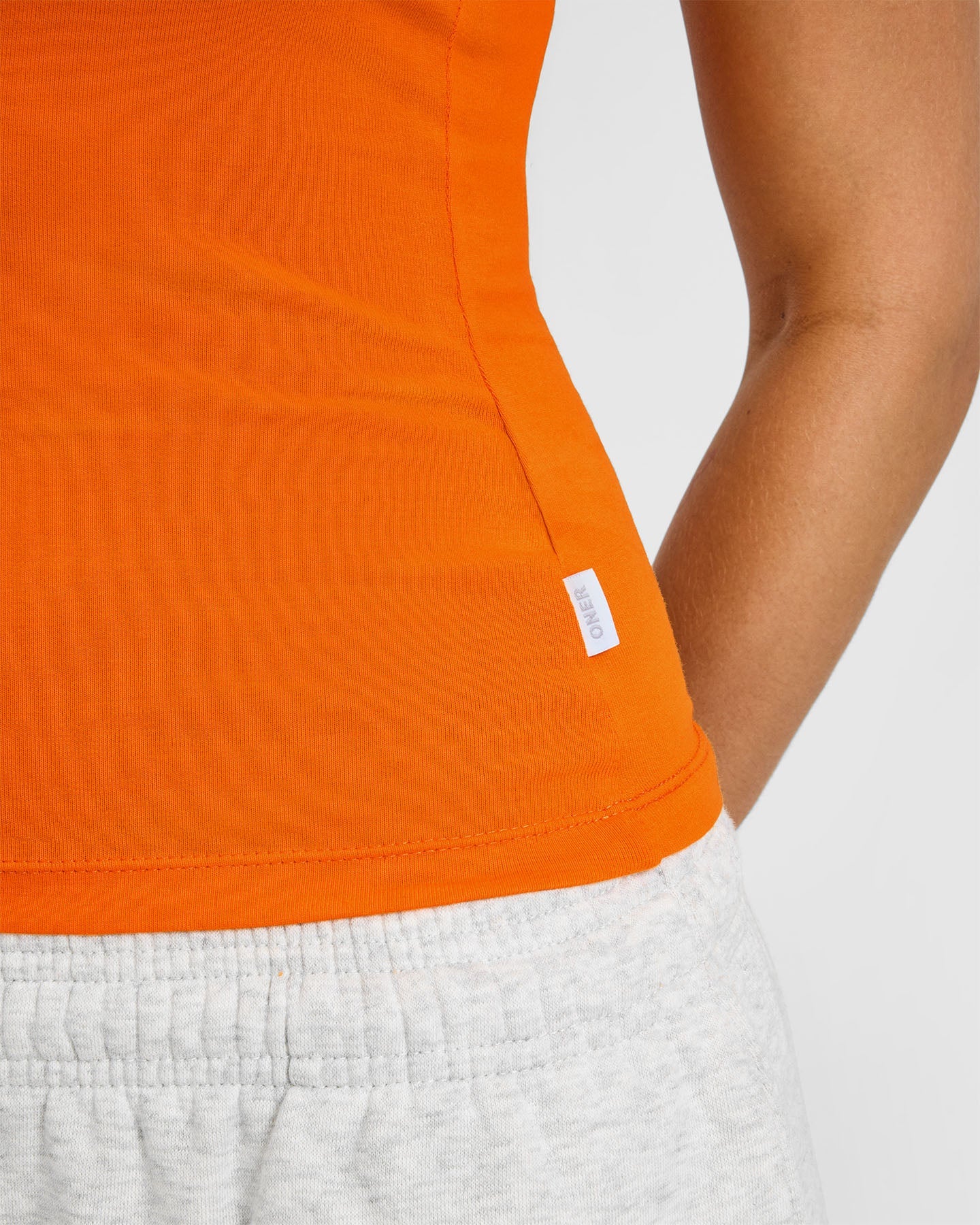 Cotton Fitted Vest | Flame Orange