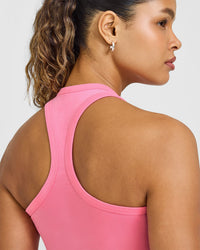 Cotton Fitted Vest | Peony Pink
