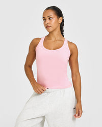 Cotton Fitted Vest | Petal Pink