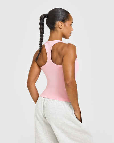 Cotton Fitted Vest | Petal Pink