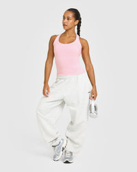 Cotton Fitted Vest | Petal Pink