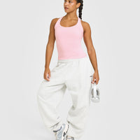 Cotton Fitted Vest | Petal Pink