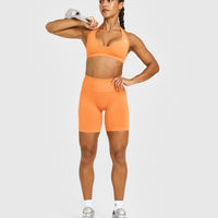 Effortless Seamless Shorts | Apricot Orange