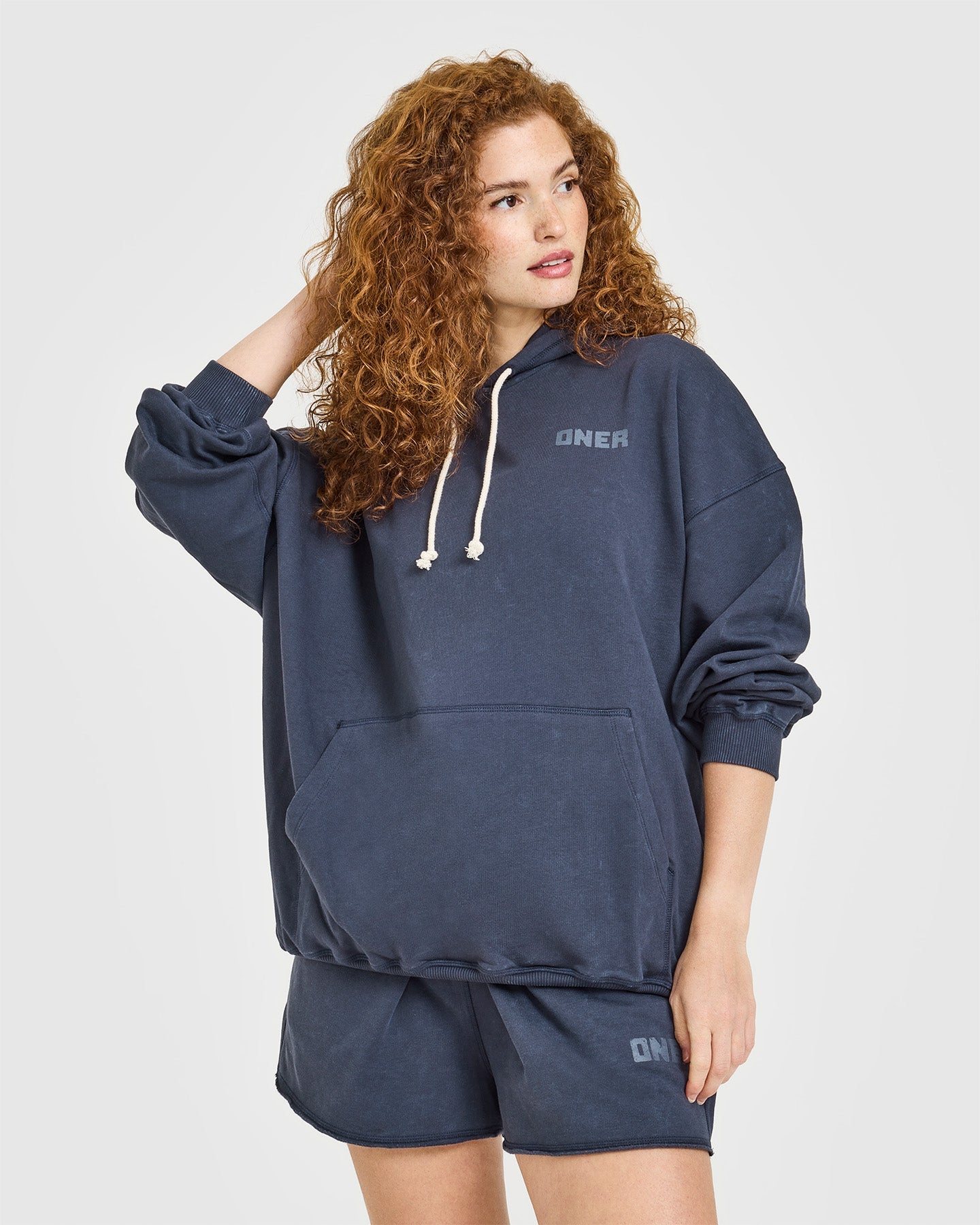 Raw Lounge Oversized Hoodie | Washed True Blue