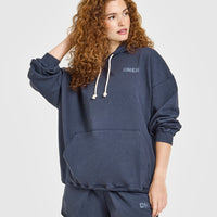 Raw Lounge Oversized Hoodie | Washed True Blue