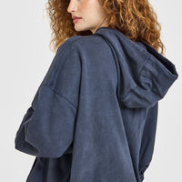 Raw Lounge Oversized Hoodie | Washed True Blue